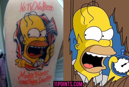 Top 45 Homer Simpson Tattoos Littered With Garbage