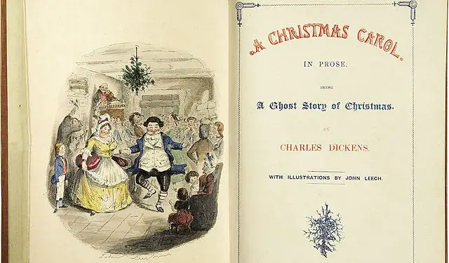 Charles Dickens's book "A Christmas Carol."