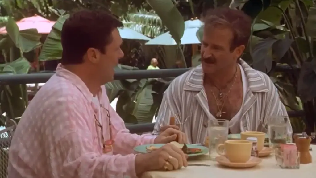 Robin WIlliams and Nathan Lane in one of the scene in the movie, The Birdcage.