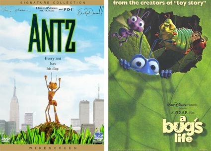 Twin animated movies about bugs.