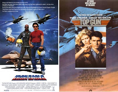 Iron Eagle and Top gun. Two twin movies released in 1986.
