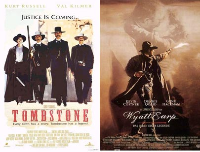 Two identical movies Tombstone and Wyatt Earp.