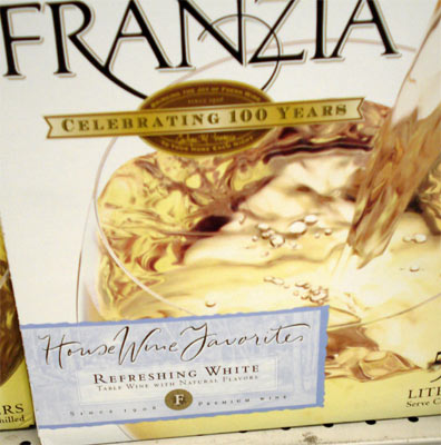 Franzia is always making inexpensive booze with high alcohol content.