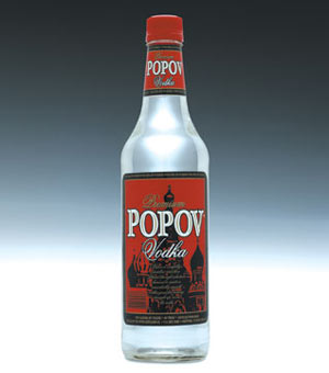 One of the most alcoholic but cheapest drinks on the planet are vodkas, but in this case, it's Popov Vodka.