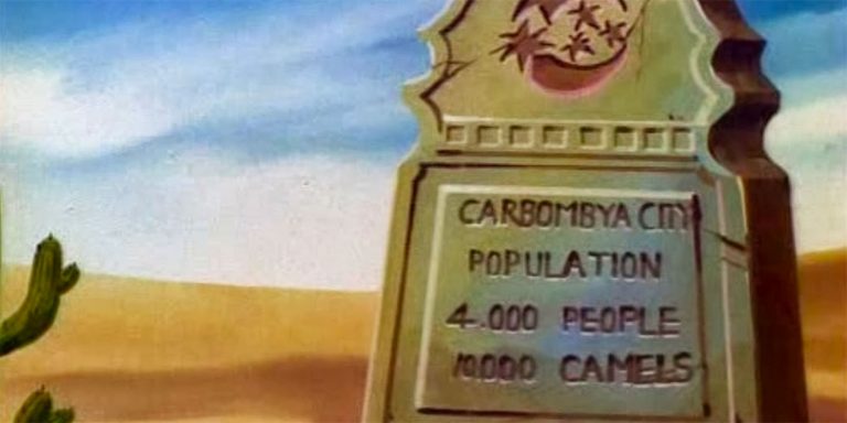 Carbombya City with population for humans and camels.