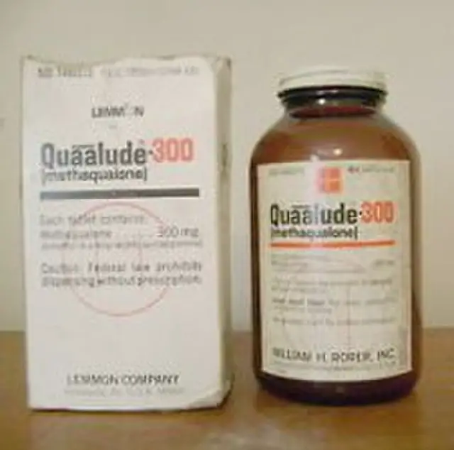 A bottle of Quaalude (Methaqualone).