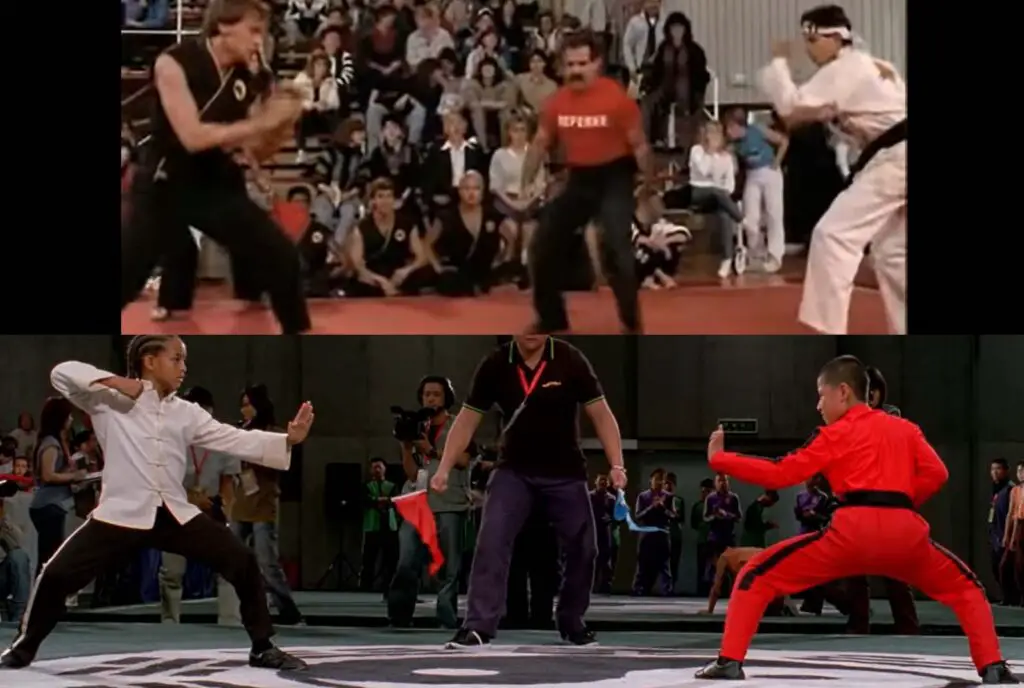 The final tournament of 2010 Karate Kid and Karate Kid remake featuring different soundtracks.