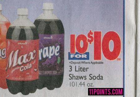 Three generic sodas arranged in such a way that the flavors spells, "Max rape".