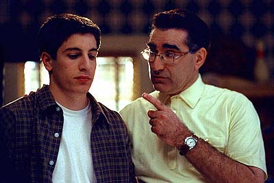 Eugene Levy as Jim's dad talking and giving advice to his son.