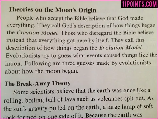 Theory of the moon's origin.