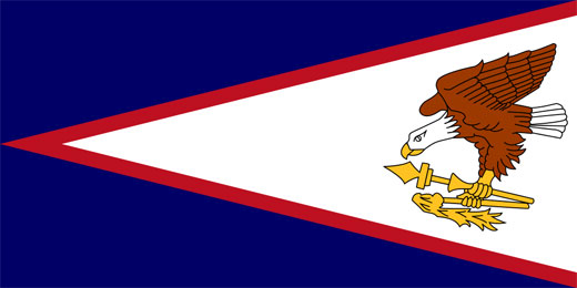 An eagle armed with a torch and spear as featured in the flag of American Samoa.