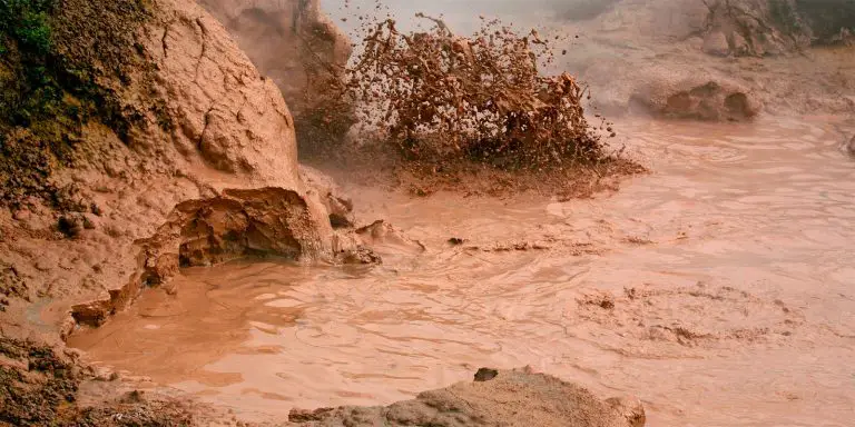 A mud pool.