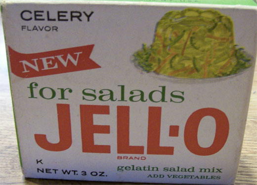 A box of the discontinued Jell-O flavor based on celery.
