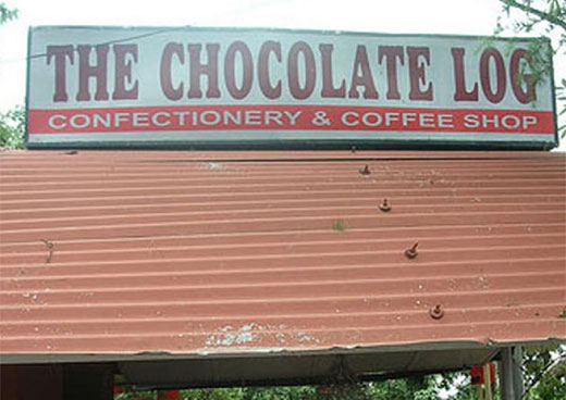 A confectionery and Coffee Shop Business with a name, "The Chocolate Log."