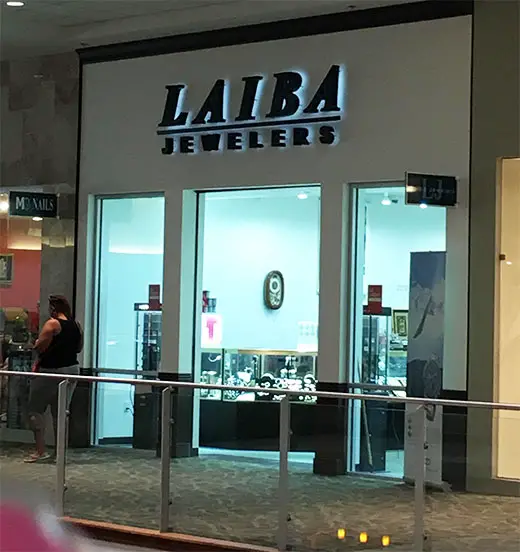 Gems store Laiba Jewelers is one of those stores with sexual innuendo names.
