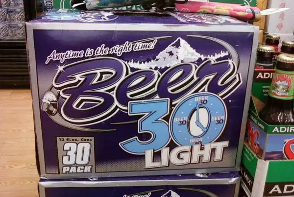 A box of Beer 30 Light.