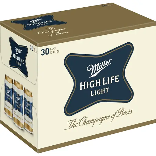 A box of Miller High Life Light.