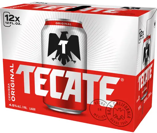 A box of Tecate beer.