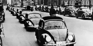 The old Volkswagen Beetle car.
