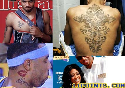 Neck Lips tattoo  NBA Straya
