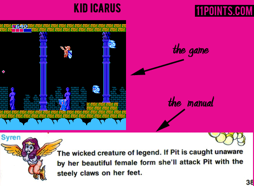 A few topless Venus de Milos statues and a bare-breasted cartoon character called Syren in the NES game Kid Icarus.