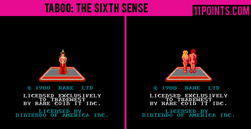 Taboo: The Sixth Sense with naked characters in the game.