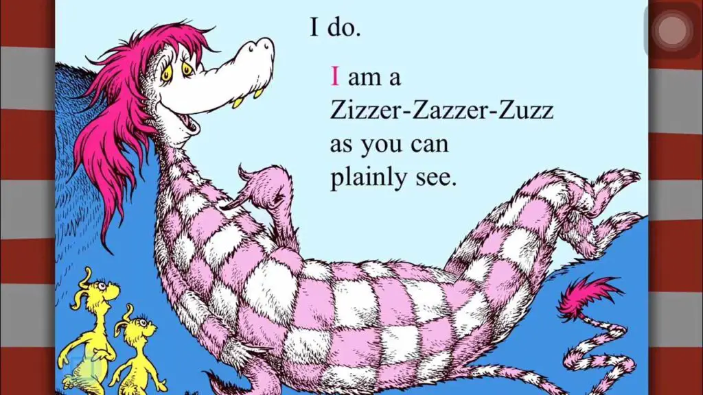 Z is the least used letter in the English alphabet, but not in Dr. Seuss's book.