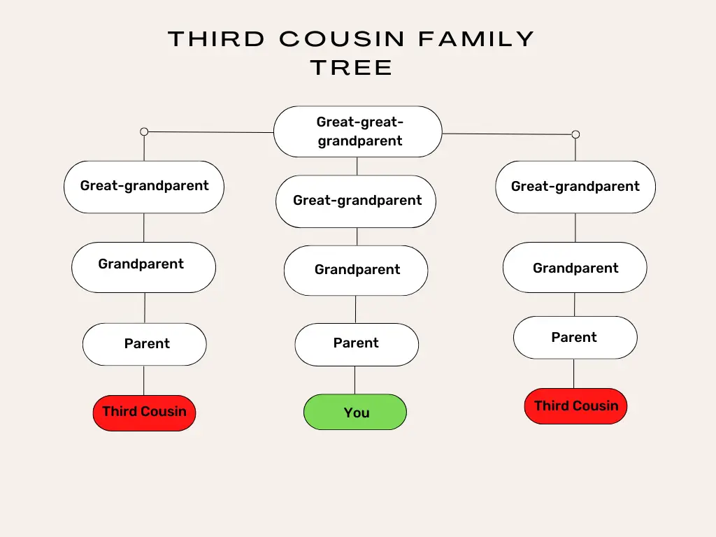 Third cousin family chart.