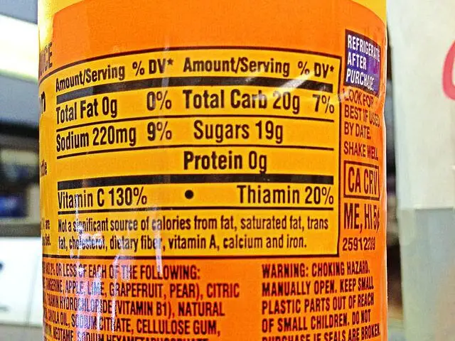Nutrition facts of a beverage using grams is one of the many examples of Metric Systems used in America.
